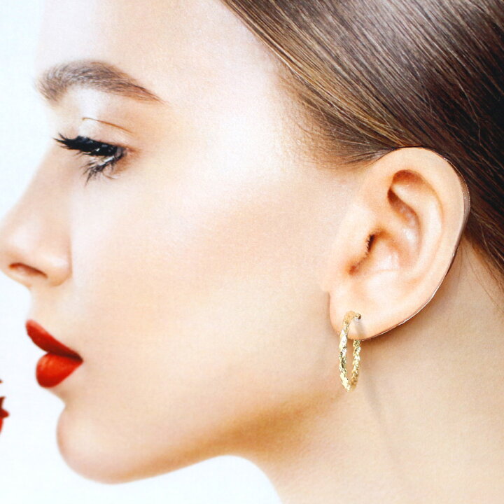 SM051706)K18 ピアス YG ウノアエレ UNOAERRE 18金 