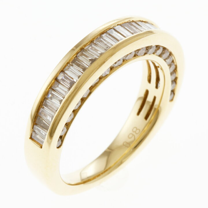 楽天市場】リング 指輪 8号 ハーフエタニティ ゴージャス 18金 K18  