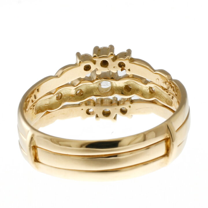 楽天市場】リング 指輪 11.5号 2way セパレート 3連風 18金 K18  