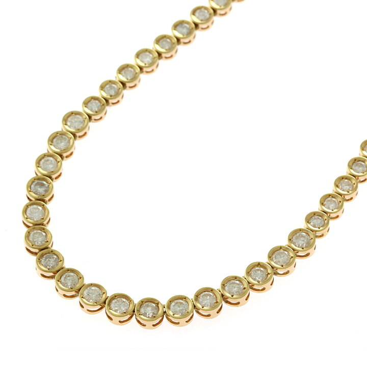 楽天市場】ネックレス 18金 K18イエローゴールド ダイヤモンド  