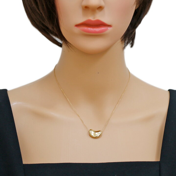 ティファニー ビーン ネックレス 18金 K18イエローゴールド レディース  