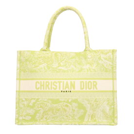 クリスチャンディオール ブックトート ミディアム トートバッグ キャンバス グリーン レディース Christian Dior 中古 クリスチャンディオール