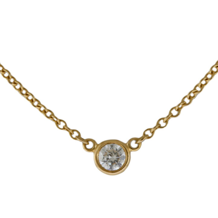楽天市場】ティファニー バイザヤード 約0.08ct ネックレス 18金 K18  