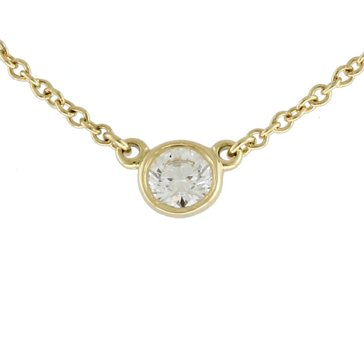楽天市場】ティファニー バイザヤード 約0.14ct ネックレス 18金 K18 