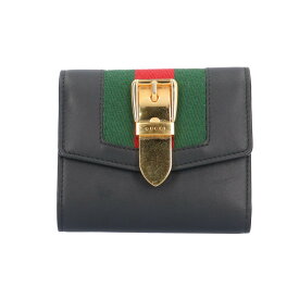 グッチ シルヴィ シェリーライン 三つ折り財布 グッチ レザー 476081 レディース GUCCI 中古