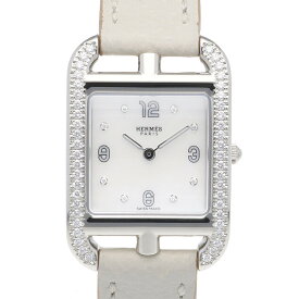 エルメス ケープコッド 腕時計 時計 エルメス ステンレススチール CC1.232 クオーツ レディース 1年保証 HERMES 中古ダイヤベゼル