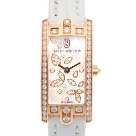 ハリーウィンストン アヴェニュー ミニ C リリークラスター 腕時計 時計 ハリーウィンストン 18金 AVCO11M16RR041 クオーツ レディース 1年保証 HARRY WINSTON 中古ダイヤベゼル マザーオブパール