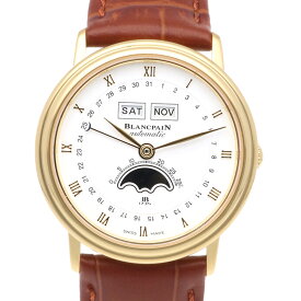 ブランパン ヴィルレ コンプリートカレンダー 腕時計 時計 ブランパン 18金 自動巻き メンズ 1年保証 Blancpain 中古ムーンフェイズ オーバーホール済