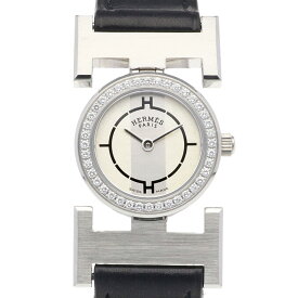 エルメス パプリカ 腕時計 時計 エルメス ステンレススチール PA1.230 クオーツ レディース 1年保証 HERMES 中古ダイヤベゼル