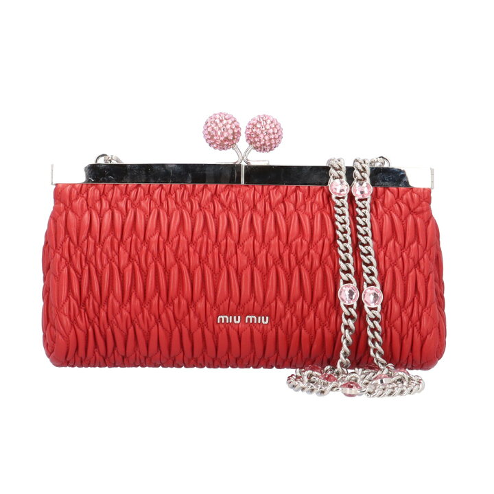 ミュウミュウ miumiu ショルダーバッグ マトラッセ マテラッセ レッド 