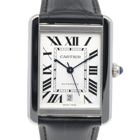 カルティエ タンクソロ XL 腕時計 時計 カルティエ ステンレススチール 3800 自動巻き メンズ 1年保証 CARTIER 中古オーバーホール済