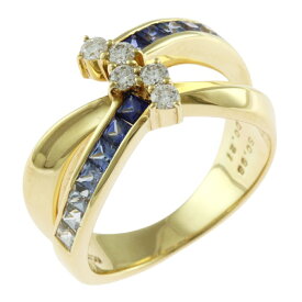 ジュネ リング 指輪 12.5号 18金 サファイア 0.98ct ダイヤモンド 0.21ct レディース 中古ジュネ