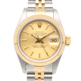 ロレックス デイトジャスト オイスターパーペチュアル 腕時計 時計 ロレックス ステンレススチール 69173 自動巻き レディース 1年保証 ROLEX 中古L番 1988年式 タペストリー文字盤