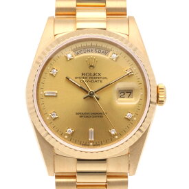 ロレックス デイデイト オイスターパーペチュアル 腕時計 時計 ロレックス 18金 18238 自動巻き メンズ 1年保証 ROLEX 中古L番 1989年～1990年式 オーバーホール済 インデックスダイヤ