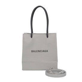 バレンシアガ ショッピングトートXXS ショルダーバッグ バレンシアガ レザー 597858 OAI2N 1160 グレー レディース BALENCIAGA 中古2way