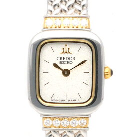 クレドール セイコー 腕時計 時計 クレドール セイコー ステンレススチール 1E70-5130 レディース 1年保証 CREDOR SEIKO 中古ダイヤモンド