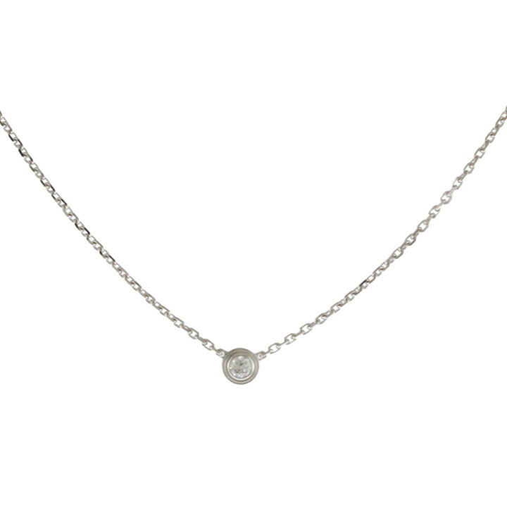 カルティエ Cartier ダムール ダイヤ ネックレス 41cm XS K18 WG 750  