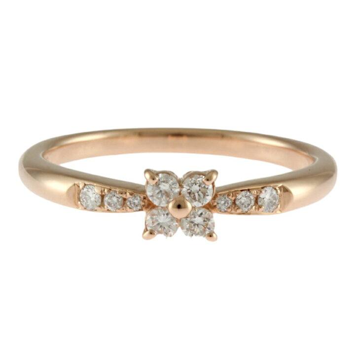 ポンテヴェキオ K18WG リング 指輪 9.5号 ブラウンダイヤ 0.21 ダイヤ  