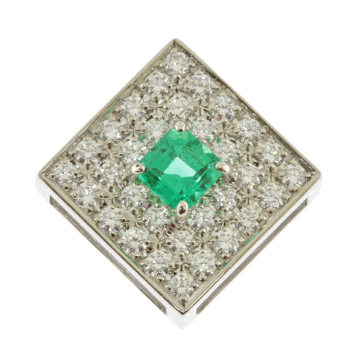 TASAKI タサキ Pt900 ダイヤ エメラルド ネックレストップ 