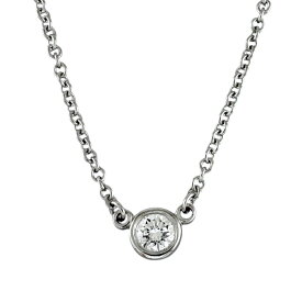 ティファニー バイザヤード 約0.08ct ネックレス ティファニー Pt950プラチナ ダイヤモンド レディース TIFFANY&Co. 中古