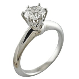 ティファニー ソリティア リング 指輪 ティファニー 5号 Pt950プラチナ ダイヤモンド 0.41ct レディース TIFFANY&Co. 中古