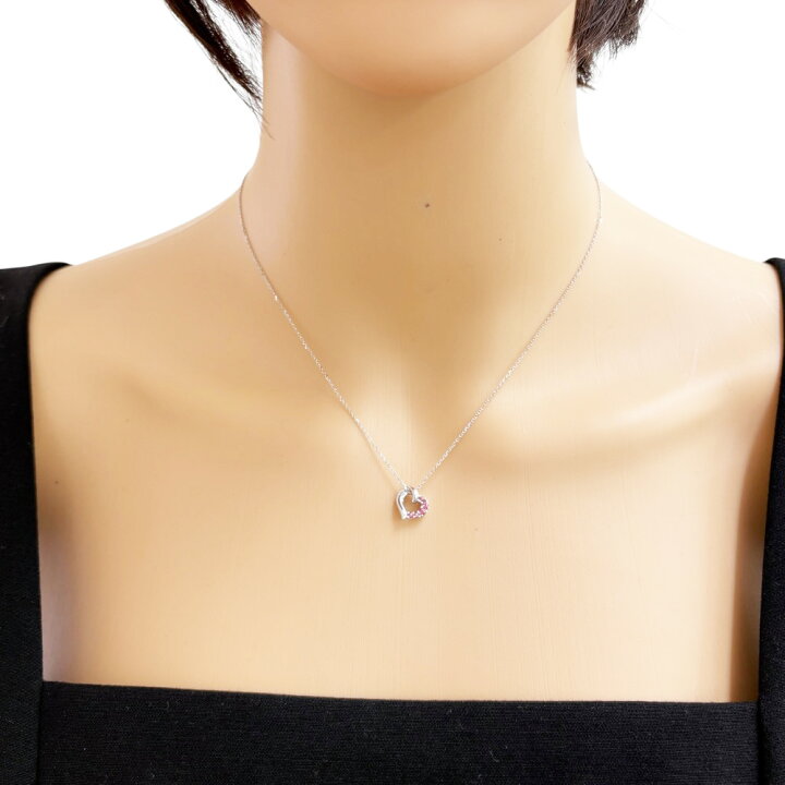 k18 2.4g 4℃ ヨンドシー ハート ダイヤ ネックレス
