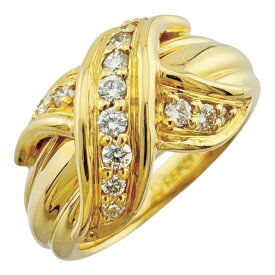 ティファニー シグネチャー リング 指輪 ティファニー 7.5号 18金 ダイヤモンド レディース TIFFANY&Co. 中古