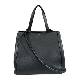 セリーヌ スモールフォールドカバ ショルダーバッグ セリーヌ レザー 194073 ブラック レディース CELINE 中古2way