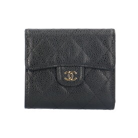 シャネル クラシックスモールフラップウォレット マトラッセ 三つ折り財布 シャネル キャビアスキン AP0231 レディース CHANEL 中古