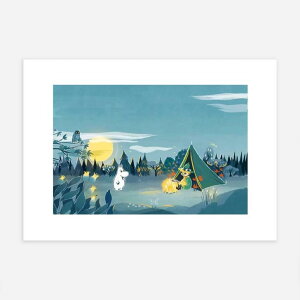 MOOMIN ムーミン Postery ポスター Moomin Nighttime Campfireミニポスター 北欧 スウェーデン 可愛い おしゃれ インテリアアート