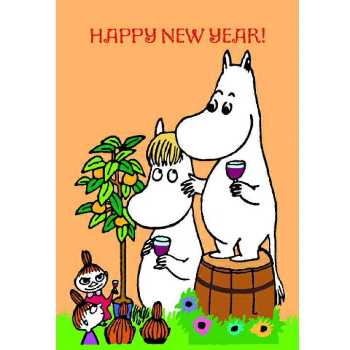 楽天市場 Moomin ムーミン 年賀ポストカード 絵はがき 年賀状 ニューイヤーズカード メッセージカード リトルミイ フローレン ムーミンパパ かわいい おしゃれ 雑貨 北欧グッズ インテリアアートhygge
