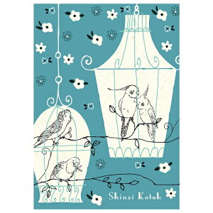 Shinzi Katoh VW JgE oiiy[p[|XgJ[h Ǝ Flower garden Parakeet thank you Parakeet cage   CR    킢 bZ[WJ[h