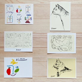 ポストカード picasso ピカソ ドローイング 絵はがき メッセージカード インテリア おしゃれ かわいい 猫 鳩