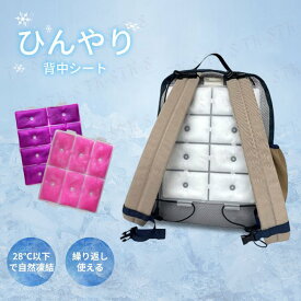 背中ひんやり アイスリュック クールリュック 背中にフィット ひんやり密着 28℃自然凍結 保冷剤 暑さ対策 小学生 ランドセル ひんやり 背中パッド 熱中症対策 自然冷却 冷感パッド 冷却シート 通勤 通学 大人 子供 熱中症対策グッズ 冷感グッズ TK-S