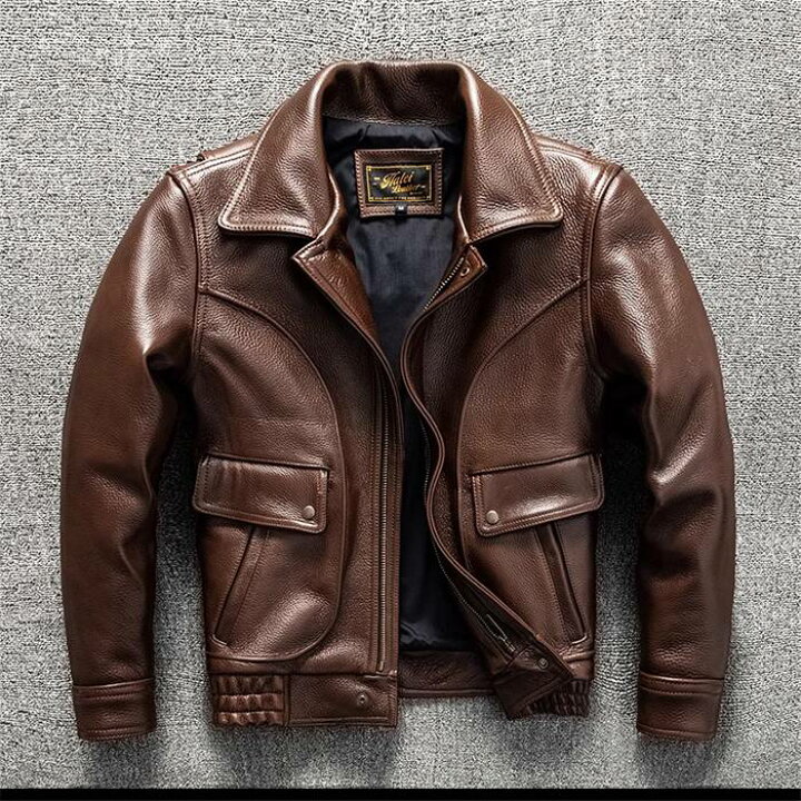 楽天市場】【半額セール】S~5XL 本革ジャケット 牛革 メンズ 厚手 