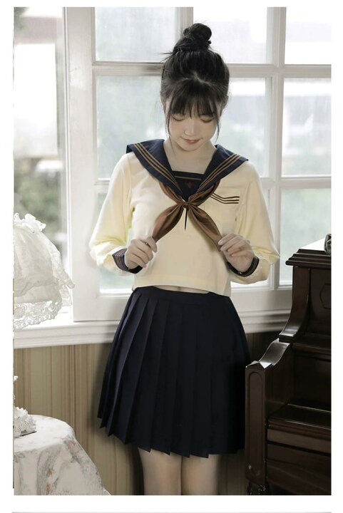 楽天市場】S~2XL セーラー服 超人気 半袖 長袖 制服 夏用 高校生 学生  