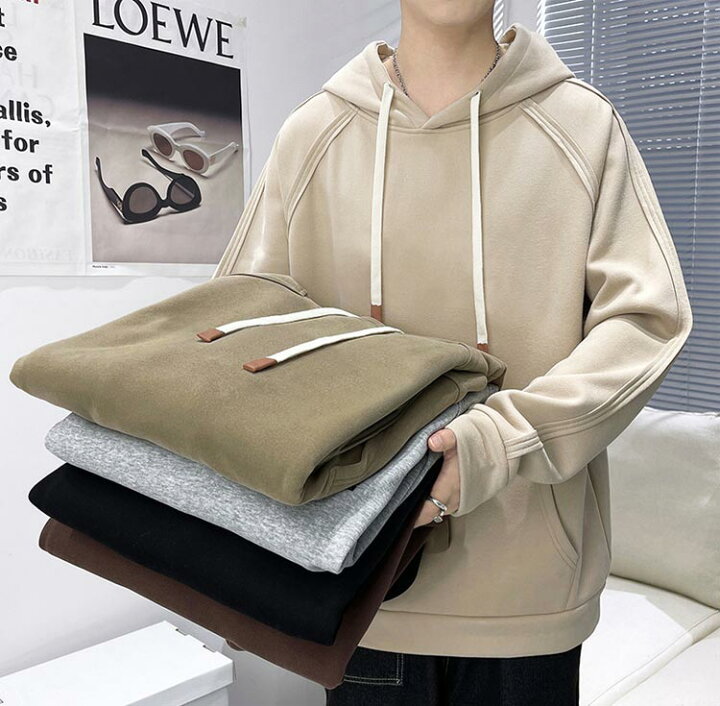 楽天市場】L~3XL オーバーサイズ パーカー メンズ ビッグシルエット 