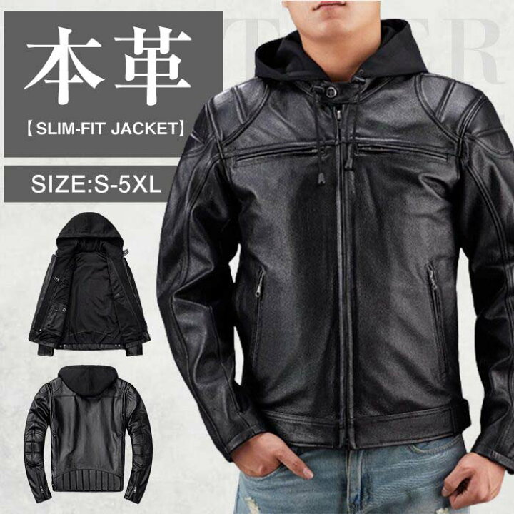 楽天市場】S~5XL 本革ジャケット 牛革 男 レザージャケット フライト  