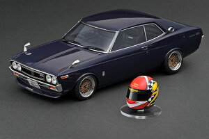 �yWEB����zIG3547 1/18 Nissan Laurel 2000SGX (C130) Purple LED Ver. With Mr. Sata's Helmet