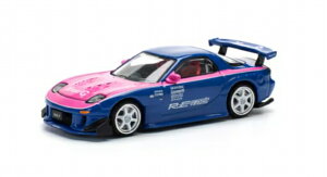 POP RACE�@PR640240�@1/64�@�}�c�_ �J�{ MAZDA RX7 RE-AMEMIYA BLUE/PINK
