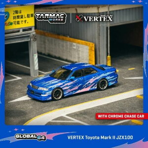 TARMACWORKS@T64G-024-BL@1/64@VERTEX Toyota Mark II JZX100 Blue Metallic