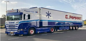 WSI MODEL@01-4918@1/50@SCANIA R HIGHLINE CR20H 4X2 REEFER TRAILER - 3 AXLE