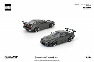 POP RACE@PRDC008@1/64@MAZDA RX7 (FC3S) RE-AMEMIYA DARK CHROME