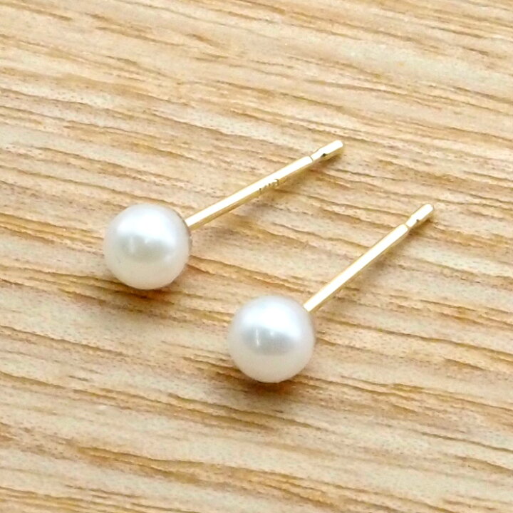 楽天市場】18K パール ピアス （あこや真珠 3.5mm） ベビーパール K18
