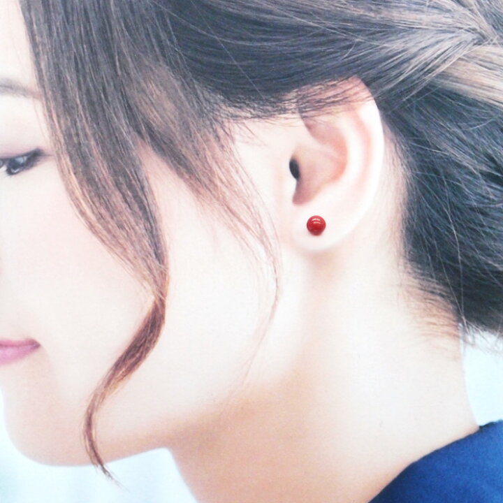 楽天市場】K14WG 赤珊瑚 ピアス （丸玉 5.5～6mm） 赤サンゴ おすすめ 
