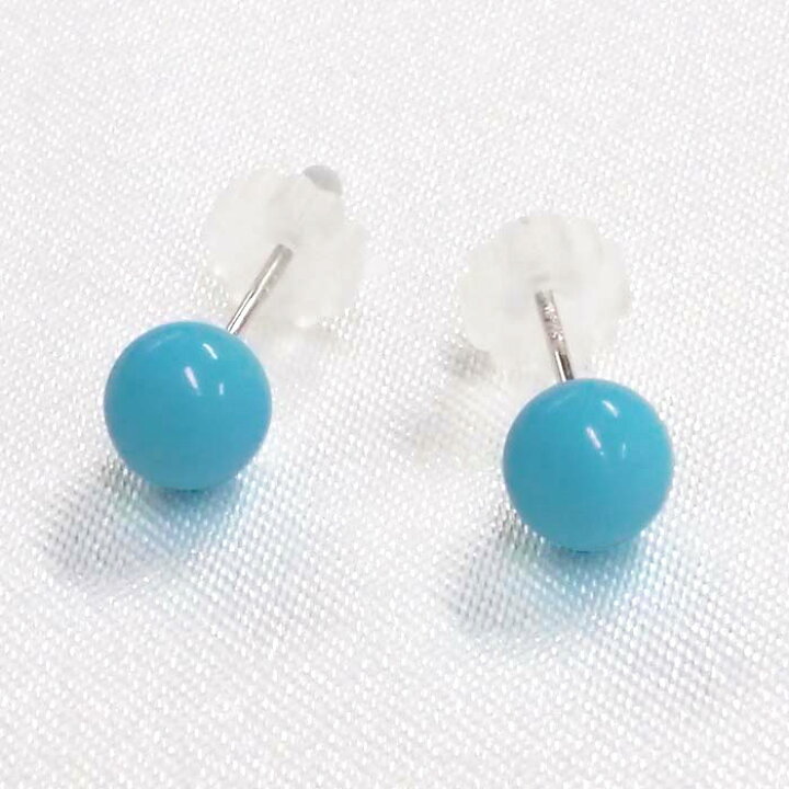 楽天市場】K14WG ターコイズ ピアス （丸玉 5mm） 12月 誕生石 トルコ 