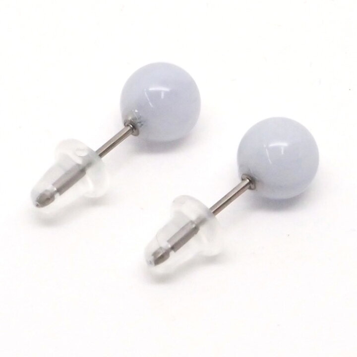 楽天市場】ブルーレース ピアス （チタンポスト 丸玉 6mm） 金属 