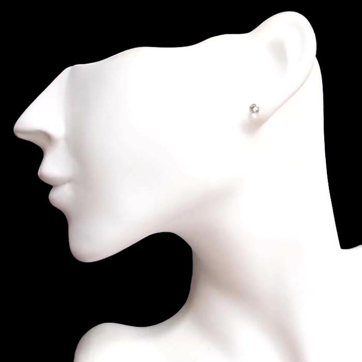 楽天市場】K18 水晶 ピアス （丸玉 4mm） クリスタル クリア 18K 