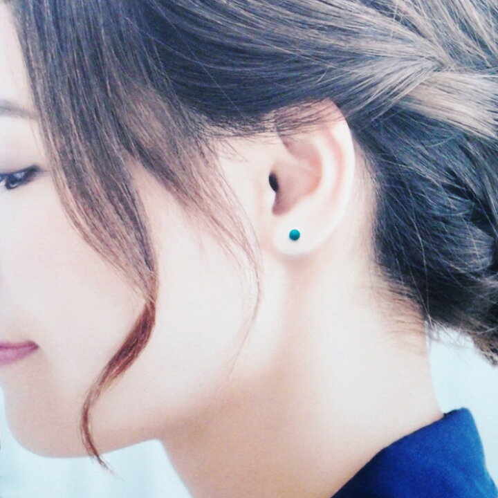 楽天市場】チタンポスト ターコイズ ピアス （丸玉 4mm） トルコ石 