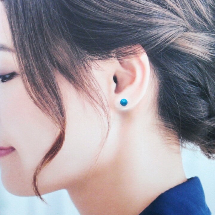 楽天市場】チタンポスト ターコイズ ピアス （丸玉 6mm） トルコ石 